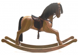 Schaukelpferd Premium Nussbaum massiv